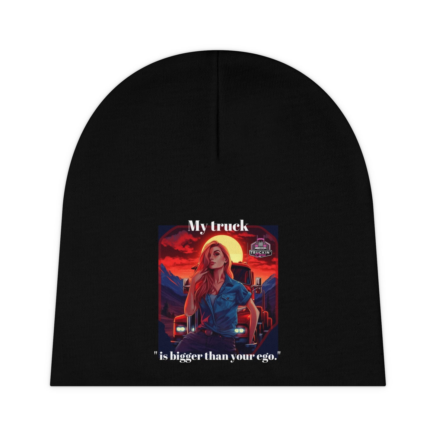 My Truck is Bigger than your Ego Baby Beanie (AOP)