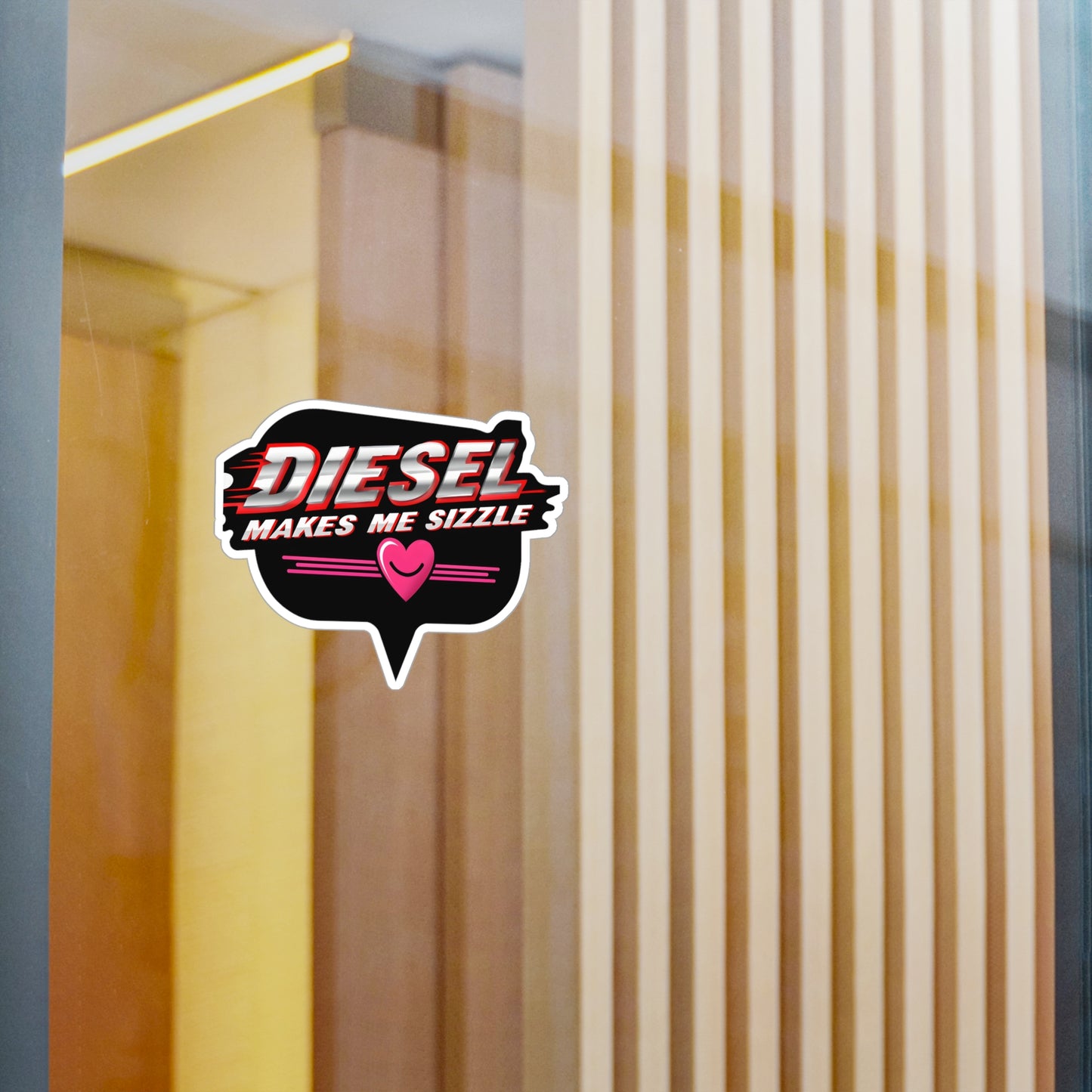 Kiss-Cut Vinyl Decal - 'Diesel Makes Me Sizzle'