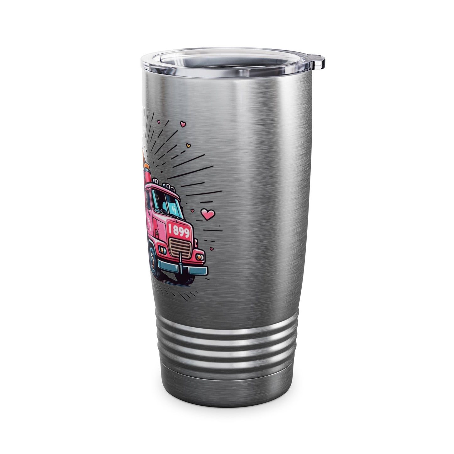Tumbler - 20oz Ringneck Tumbler with 'I Run on Love & Caffeine' Design