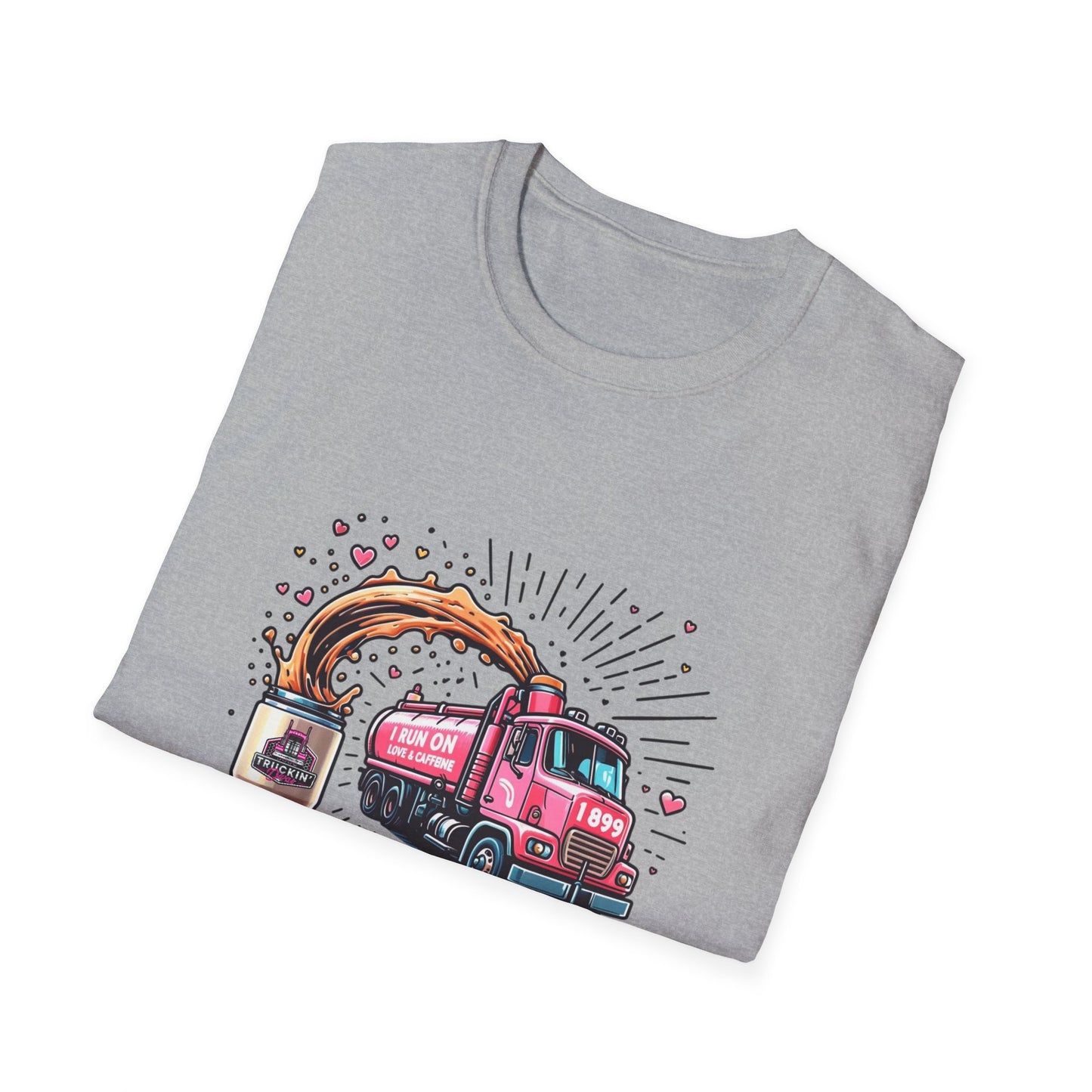 Funny Coffee Truck Unisex Softstyle T-Shirt - Perfect for Coffee Lovers