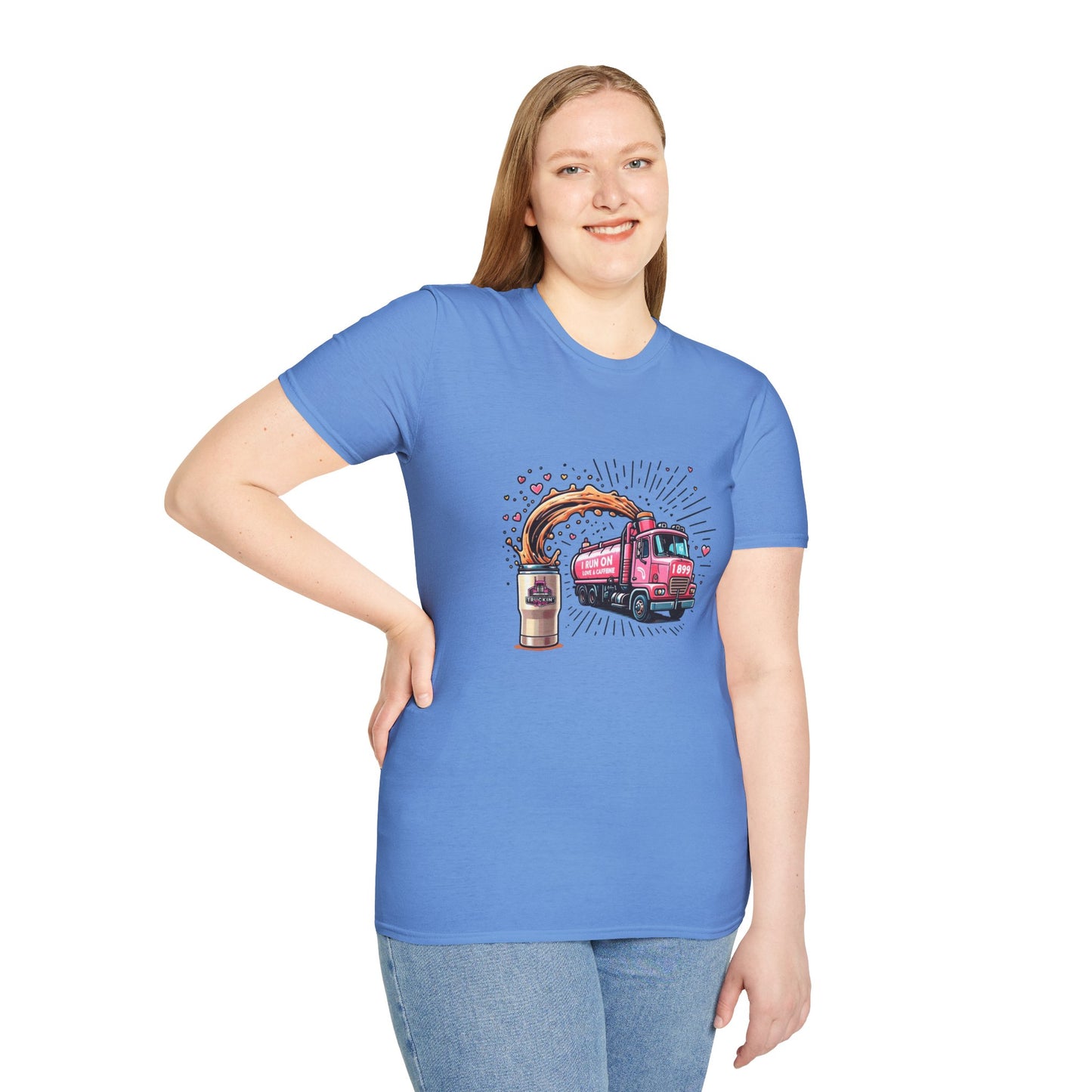 Funny Coffee Truck Unisex Softstyle T-Shirt - Perfect for Coffee Lovers
