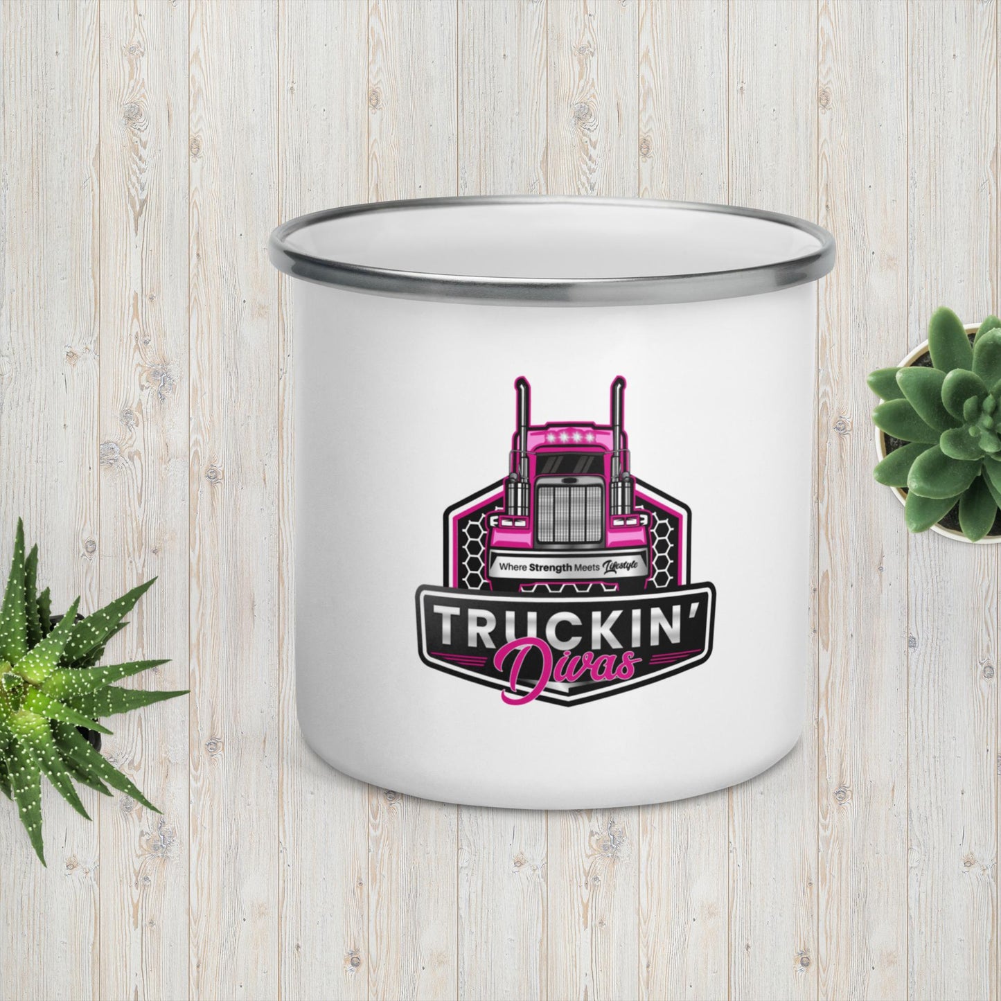 Signature Truckin Divas Enamel Mug